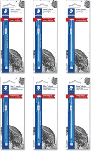 Vista 6 de STAEDTLER Mars - Recambios de goma de borrar de plástico sin látex, repuestos para soporte recargable, hogar, escuela y oficina, blanco, paquete de 2