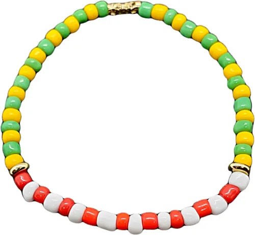 Vista 4 de Hecho a mano contra el mal de ojo orishas joyería de protección Ilde elástico elástico ajustable con cuentas unisex amuleto pulsera conjunto