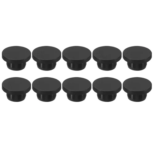 Vista 9 de MECCANIXITY Tapón de agujero de goma de silicona de 0.610 in de diámetro, tapón flexible suave para agujero de 0.591 in, negro, 10 piezas