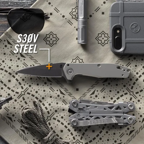 Vista 7 de Gerber Gear Fastball - Cuchillo plegable delgado y ligero con liberación de bloqueo, cuchillo de bolsillo con clip de 3 posiciones, equipo EDC, 3