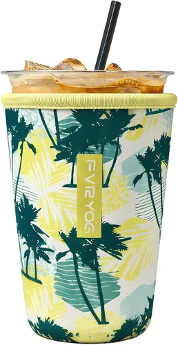 Vista 119 de Fundas de neopreno reutilizables aisladas para café helado, fundas para tazas de café helado, fundas para bebidas heladas y calientes