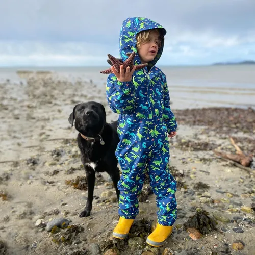 Vista 7 de JAN & JUL Traje de lluvia ajustable impermeable para niños pequeños y niños