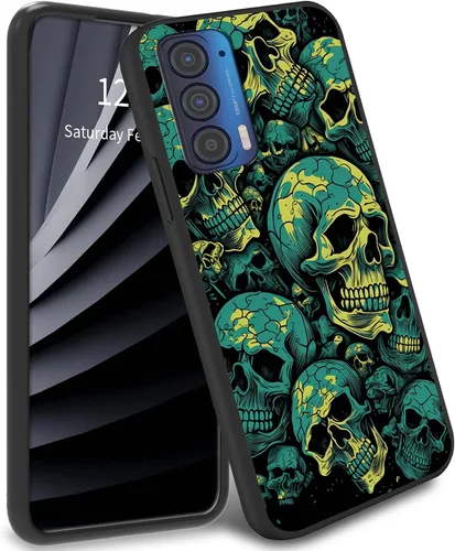 Vista 29 de Funda delgada para Moto Edge 2021 TPU con diseño de hojas de arte, cubierta de protección de cuerpo completo de goma de gel suave para Motorola Edge