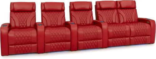 Vista 16 de Seatcraft Luminis LT - Asiento de cine en casa, reclinable, color rojo