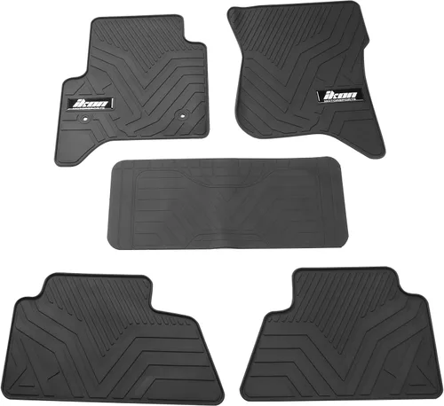 Vista 7 de IKON MOTORSPORTS, Alfombrillas de suelo compatibles con GMC Sierra Chevrolet Silverado 1500 2500 3500 Tahoe Yukon 2014-2018, goma de látex
