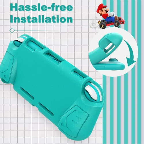Vista 6 de MoKo Funda de agarre compatible con Switch Lite funda de mango ergonómico de EVA protectora portátil accesorios compatibles con Switch Lite