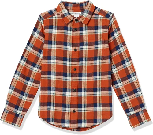 Vista 9 de Amazon Essentials Camisa de franela con botones para niños Verde