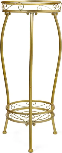 Vista 8 de Kavlium Paquete de 2 Soportes para Plantas de Interior y Exterior, Soportes Altos de Metal Negro Resistentes al Óxido y Estables, Estante