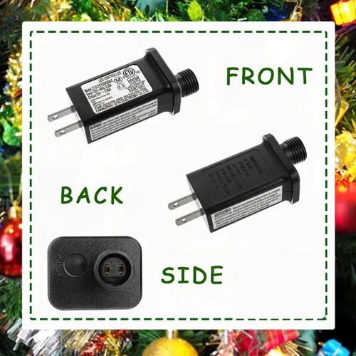Vista 3 de Controlador LED de repuesto para transformador de 12 V, 6 W, clase 2, con 8 modos de suministro para cadena de luces de Navidad, decoraciones