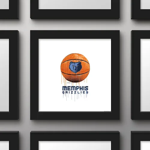 Vista 2 de Trends International Gallery Pops NBA Memphis Grizzlies - Póster de pared de baloncesto por goteo, 12.00 x 12.00 pulgadas, versión de marco negro