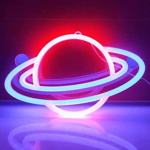 Vista 7 de JYWJ Letrero de neón, USB o pilas AA de 3, luces de neón LED, decoración de pared de escritorio, para varias fiestas, decoración de locales