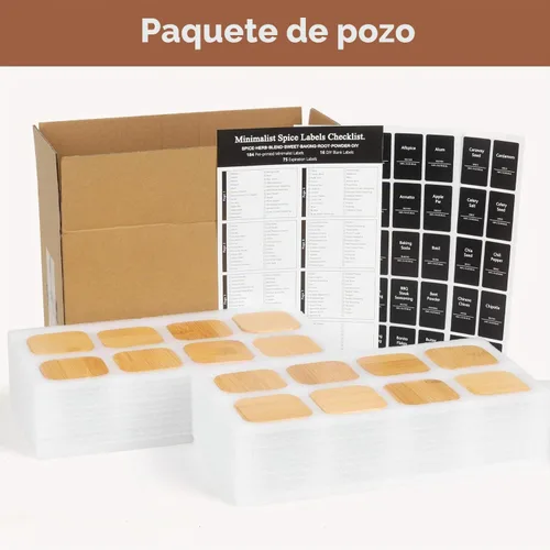 Vista 9 de ComSaf Tarros cuadrados de vidrio para especias con etiquetas, 4 onzas