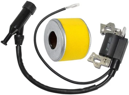 Vista 2 de Bobina de encendido para Honda GX120 GX160 GX200 generador de motor Rototiller 4589693 30500-ZE1-073 con filtro de aire de bujía por TOPEMAI