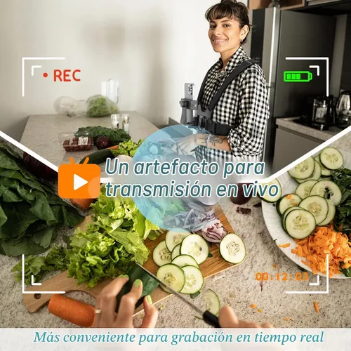 Vista 7 de Soporte de correa de pecho para teléfono para videos POV/VLOG, soporte de arnés de pecho compatible con iPhone 13 12 11Pro Max Plus, Samsung, GoPro