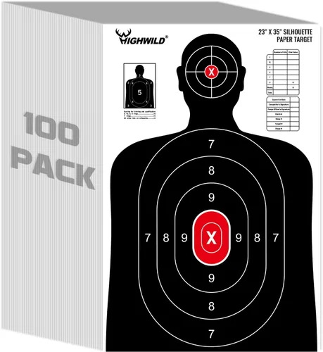 Vista 7 de Highwild Objetivo de papel de silueta de campo de tiro, 23 x 35 pulgadas, adecuado para pistolas, rifles, pistolas de aire, pistolas de aire