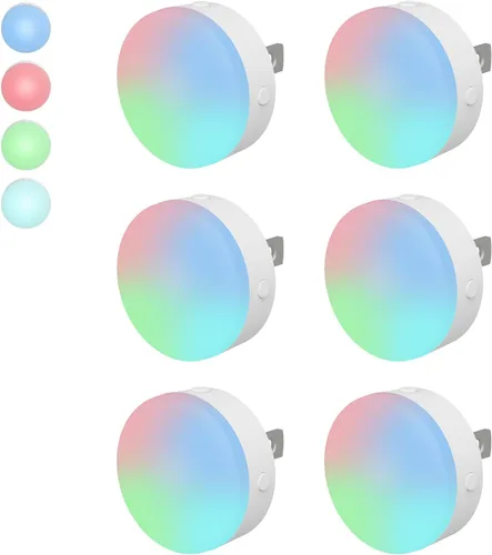 Vista 12 de Luz nocturna enchufable, mini luces nocturnas LED regulables para niños, sensor automático del atardecer al amanecer, lámpara nocturna de encendido