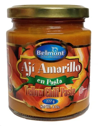 Vista 2 de Belmont Aji Amarillo - Pasta de pimiento amarillo picante de 8 onzas, paquete de 6