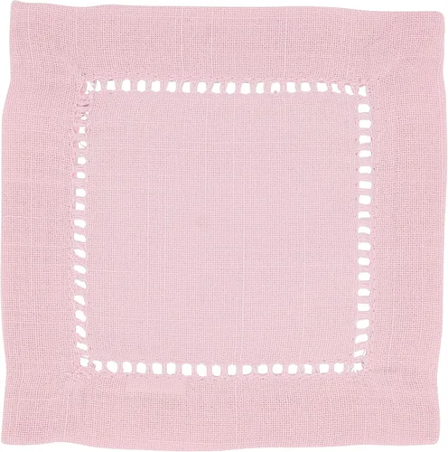 Vista 129 de SARO LIFESTYLE Servilleta de cóctel con borde cosido (juego de 12), negro, 6"x6