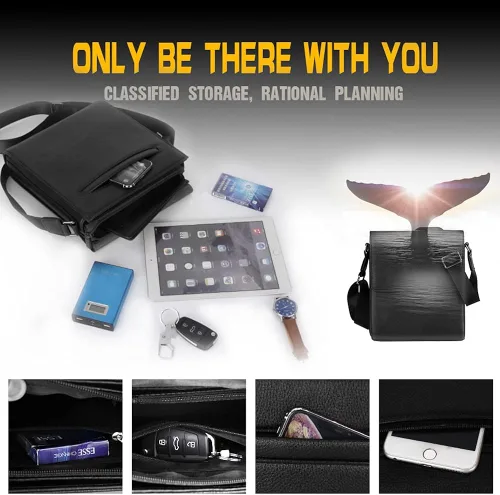 Vista 3 de Leathario Bolso de hombro para hombre de cuero auténtico pequeño bolso de mensajero para hombre bolso cruzado para hombre bolso de viaje