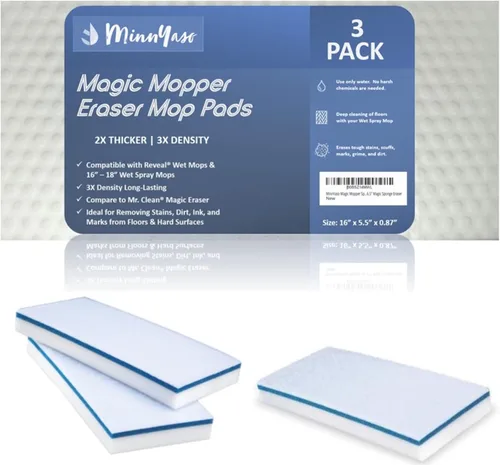 Vista 11 de Magic Mopper - Almohadilla de esponja para mopa Compatible con Swiffer Wet Jet y mopas húmedas de 12 pulgadas Almohadilla de esponja mágica