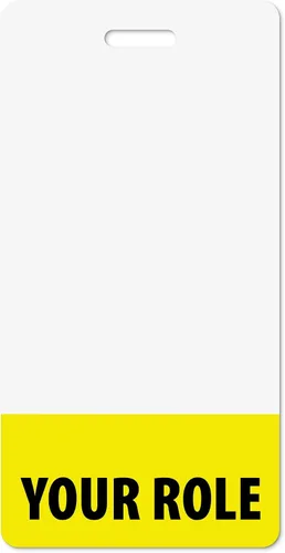 Vista 9 de Personalizado Badge Buddy – en color rosa bebé – vertical – tarjeta de respaldo de doble cara – duradera y resistente al agua ideal para profesores