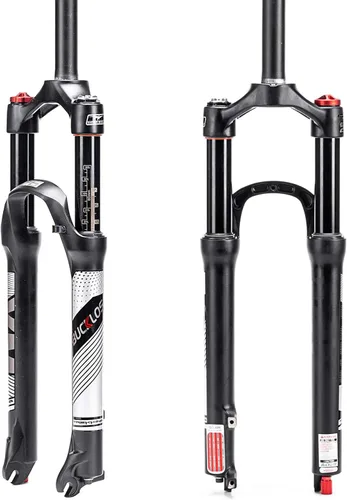 Vista 10 de BUCKLOS Horquilla MTB de Suspensión de Aire de 120mm para Viaje, 26/27.5/29, Ajuste de Rebote 1 1/8 Tubo Recto/Conico QR 9mm, Bloqueo Manual/Remoto