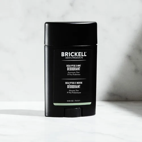 Vista 2 de Brickell Men's Products Desodorante para hombres, sin aluminio, alcohol ni bicarbonato de sodio, con polvo de raíz de flecha, aceite de oliva e