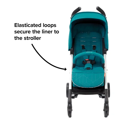 Vista 8 de Diono Forro de asiento de bebé para cochecito, forro reversible para asiento de cochecito con acolchado de felpa, forro 100% resistente al agua