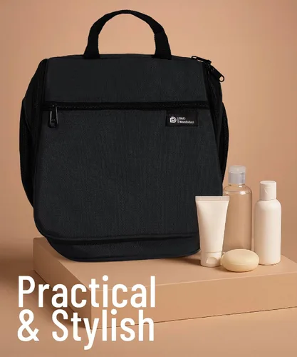 Vista 8 de D&D Bolsa colgante para artículos e aseo personal, organizador de viaje de diseñador para maquillaje y artículos de aseo, para hombres y mujeres