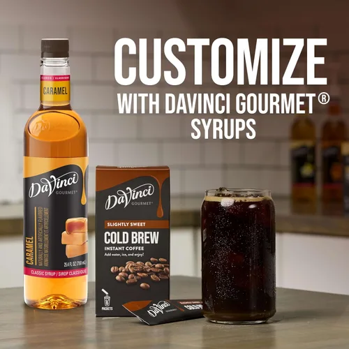 Vista 7 de DaVinci Gourmet Slightly Sweet Cold Brew Stick Pack, café instantáneo en polvo, 6 unidades (paquete de 1)