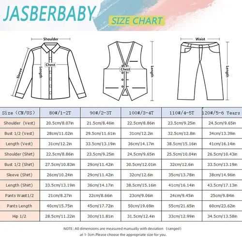 Vista 7 de JasberBaby Trajes para niños pequeños, vestido formal de caballero para niños, ropa de boda, trajes de portador de anillos