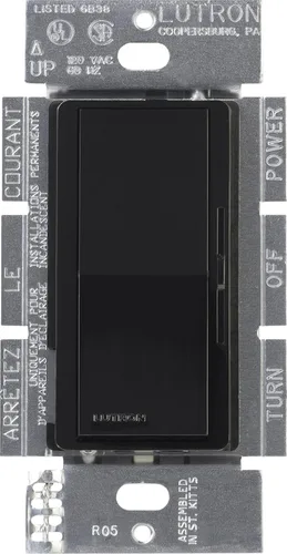 Vista 5 de Lutron - Regulador de intensidad Diva de 8 amperios y 3 vías/unipolar, de 0 a 10 voltios, DVSTV-WH, 10.00 volts Blanco