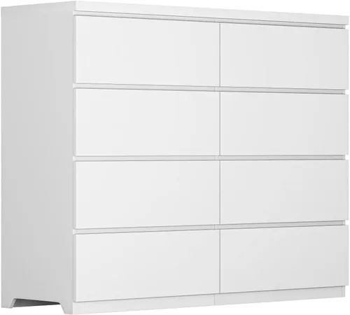 Vista 14 de Cómoda negra de 6 cajones para dormitorio, cómoda de cajones profundos moderna con diseño sin tirador, cómoda de almacenamiento con cajones, mueble