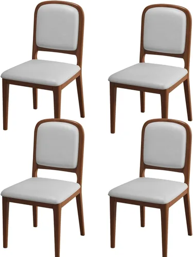 Vista 33 de Solid Wood Dining Room Chairs Minimalist,Kitchen Chairs with Soft Padded Back,Living Room Chair for Office Reading,Wood Frame,Armless Vanity