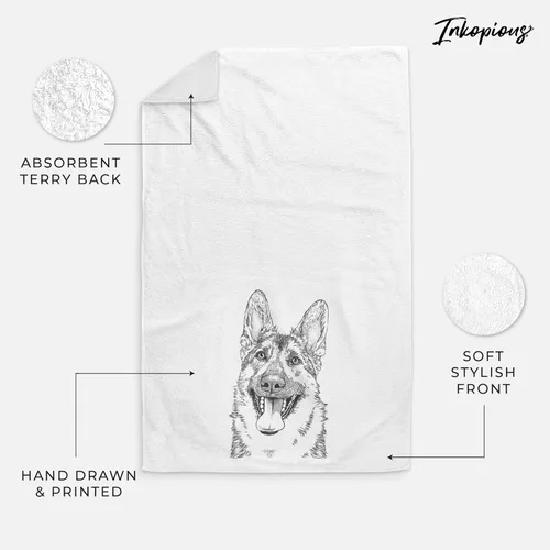 Vista 3 de Inkopious Bare Benson The German Shepherd - Toalla de mano decorativa para baño y cocina