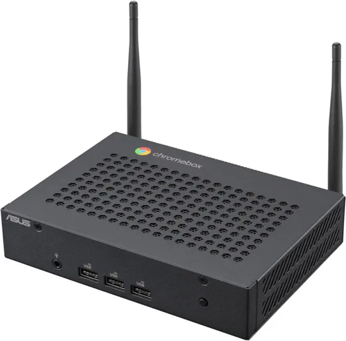 Vista 8 de ASUS Chromebox 5a con procesador Intel® Core™ i3-1315U, 8 GB de RAM DDR5, SSD M.2 PCIe G4x4 NVMe de 128 GB, pantalla cuádruple, Wi-Fi 6E
