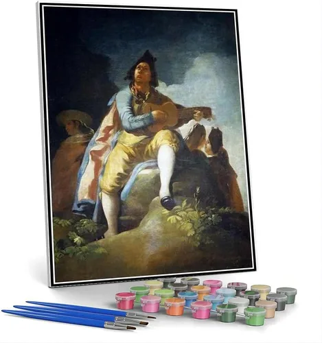 Vista 6 de Pintura por números para adultos Kits de Retrato ecuestre de María Luisa de Parma Pintura por Francisco Goya Kit de pintura por números para niños
