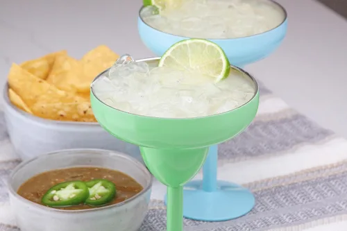 Vista 5 de Better Dweller Vaso de Margarita de metal sellado al vacío con tapa, vaso aislado, taza de acero para vacaciones, piscina y margs fríos en la playa