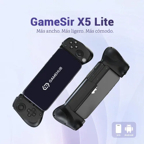 Vista 2 de GameSir X5 Lite Mobile Gaming Controller for Android & iPhone 15/16 Series (USB-C), Hall Effect Joystick, Lightweight Ergonomic Phone Controller