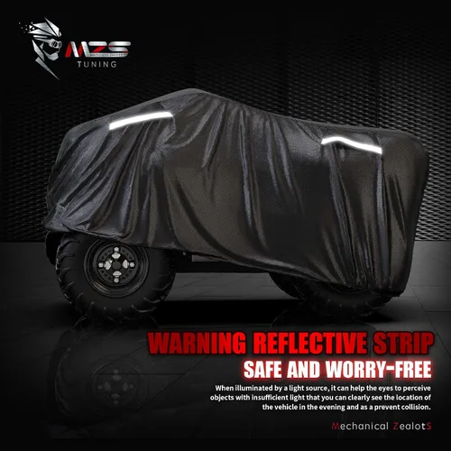 Vista 6 de MZS Cubierta Impermeable para ATV al Aire Libre, 76" Cubierta de Almacenamiento para Vehículo de 4 Ruedas, Accesorios de Protección de Cubiertas