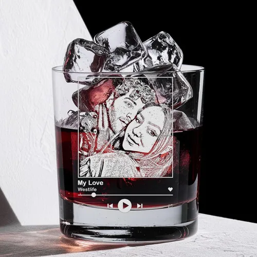 Vista 5 de Vaso de whisky personalizado, regalo para novio, vasos de whisky grabados personalizados, regalos de bourbon para marido, hombre, regalos