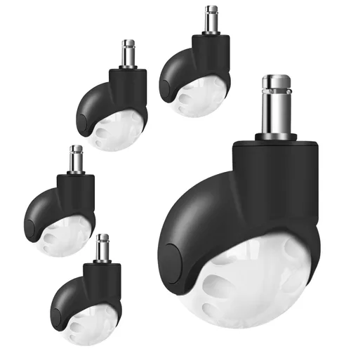 Vista 9 de Ruedas de bola de 2 pulgadas, Hirate Ruedas de bola de rotación universal de 360 grados con cubierta de nylon para sillas de oficina y muebles