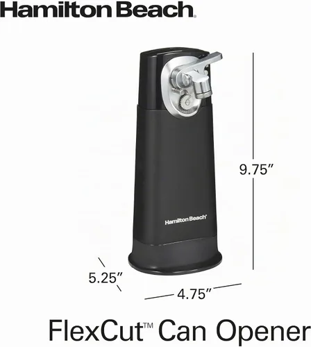 Vista 8 de Hamilton Beach 76611 FlexCut 2 en 1 eléctrico inalámbrico y recargable, abrelatas automático estándar fácil, fácil de limpiar, con cabezal de corte