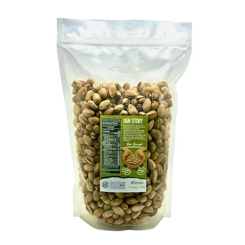Vista 2 de Tastachios Wood Fire Roasted Pistachios - Bolsa de 2 libras, sabor original, sin gluten, proteína a base de plantas, sin OMG, apta para dieta