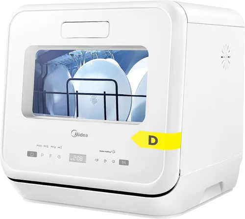 Vista 10 de Midea Lavavajillas de encimera con tanque de agua incorporado de 1.59 galones, 5+2 programas