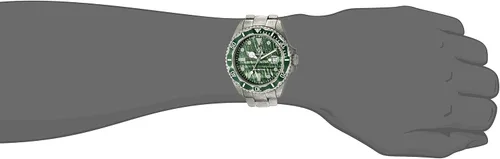 Vista 2 de Reloj casual de acero inoxidable de cuarzo 'Montego' para hombre (Modelo CV5102), Verde, Montego Vintage