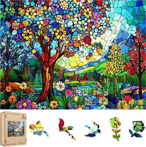 Vista 13 de Ixfyloop Rompecabezas de madera 200 piezas de libro de mariposa regalo de decoración de 8.8 x 11.8 pulgadas Libro Butterfly