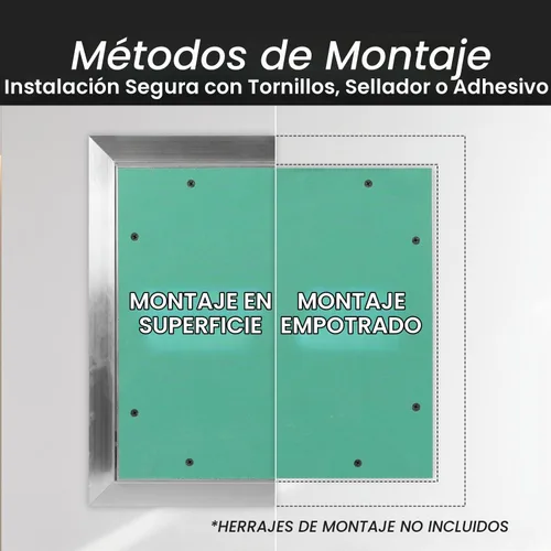 Vista 8 de Repa Market - Panel de acceso para paneles de yeso con marco de aluminio, cubierta de orificio de pared, panel de puerta de acceso con función
