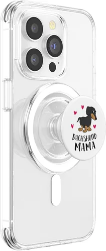 Vista 4 de Dachshund Mom Funny Dachshund PopSockets MagSafe PopGrip para iPhone