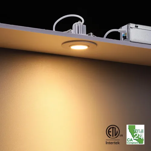 Vista 7 de TORCHSTAR CRI90 - Paquete de 6 luces empotrables LED de 5CCT de 2 pulgadas, aluminio, CRI90 Dimmable Adjustable Swivel Eyeball Downlight, ETL, IC